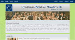 Desktop Screenshot of gymozart.cz